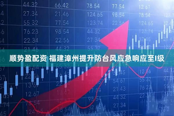 顺势盈配资 福建漳州提升防台风应急响应至I级